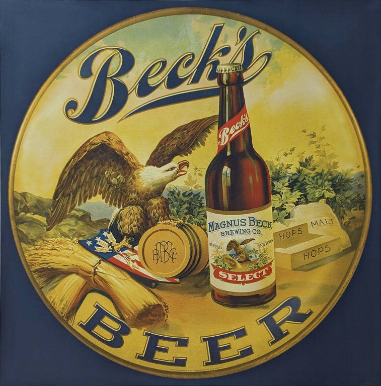 Contemporary Beck's Beer Lithograph Advertisement (1 of 10)