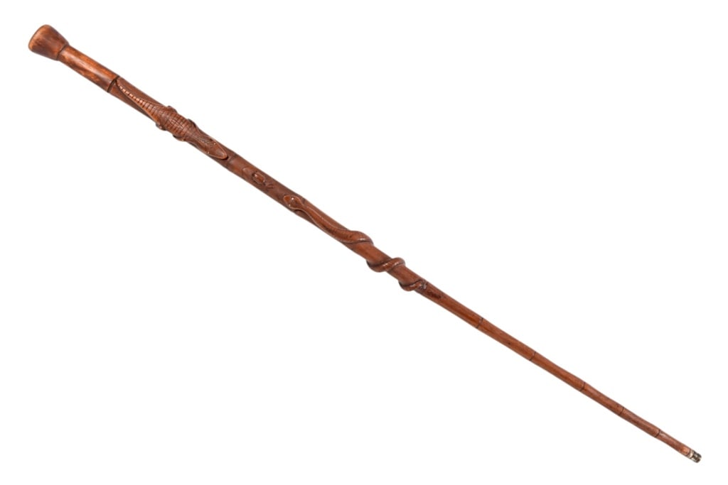 Civil War Era Carved Alligator Wood Cane (1 of 14)