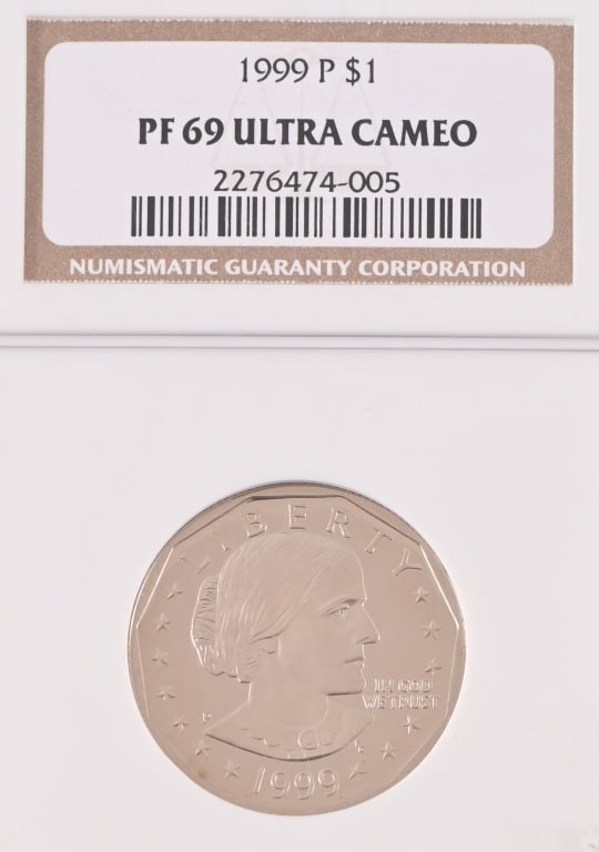 1999-P Susan B Anthony Dollar PF60 Ultra Cameo: NGC
