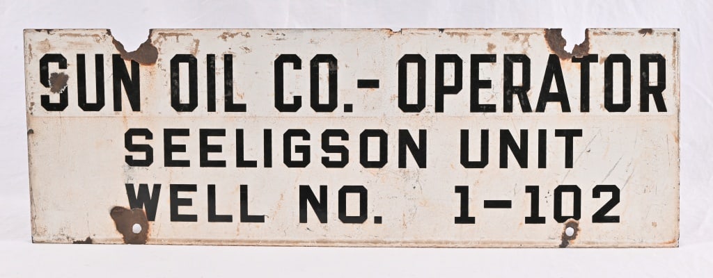 Sun Oil Well Porcelain Sign (1 of 8)