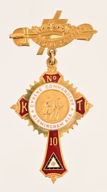 Knights Templar Birmingham Alabama Medal Pin (1 of 3)