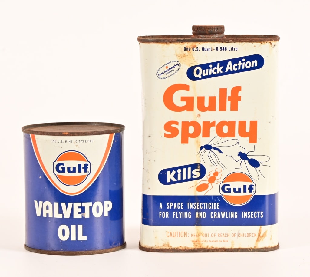 (2) Gulf Valvetop Oil & Gulf Spray Insecticide NOS (1 of 7)