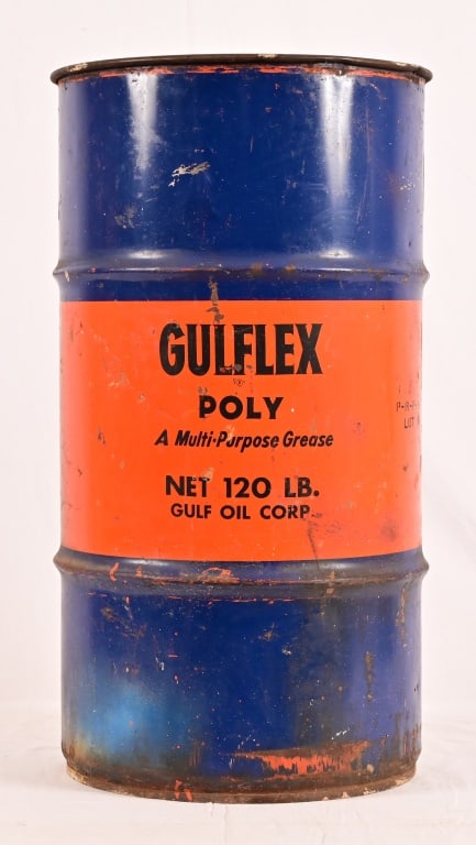 Gulflex Poly Grease Vintage 120lb Container (1 of 10)