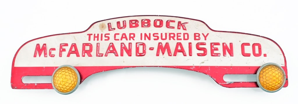 Vintage Lubbock Texas License Plate Topper (1 of 2)