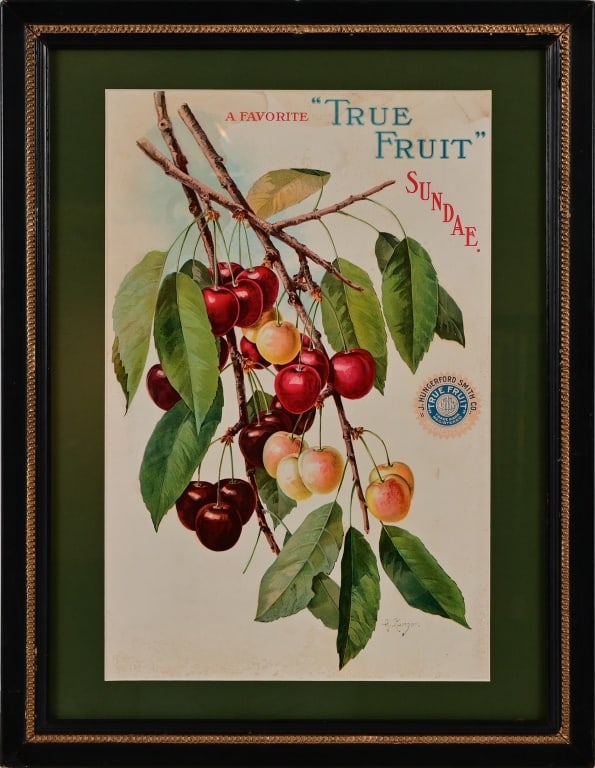 True Fruit Sundae Framed Advertising Lithograph (1 of 3)