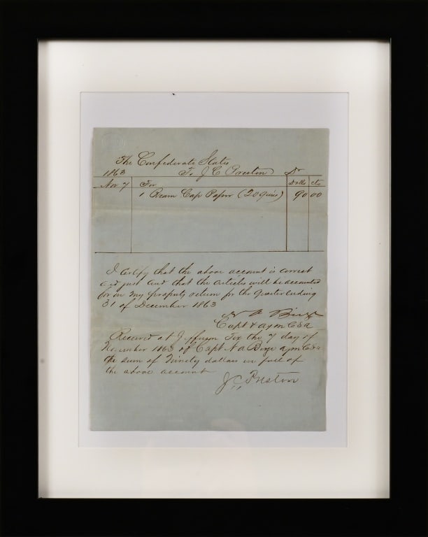 Rare Civil War Confederate Military Texas Receipt (1 of 5)