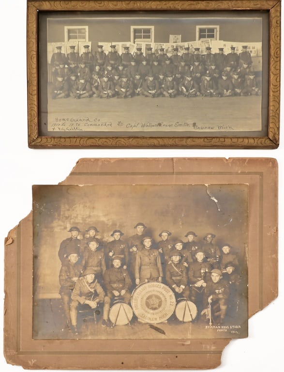 (Pair) Vintage Saginaw Michigan Military Photos (1 of 6)