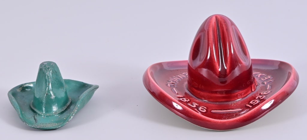 Texas Centennial Souvenir Cowboy Hat Ashtrays (1 of 6)