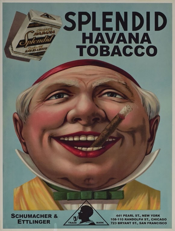 Splendid Havana Tobacco Advertising Print: High quality modern print. Not old or original. 17" x 22.5"
