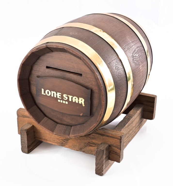 Lone Star Beer Piggy Bank Barrel (1 of 3)