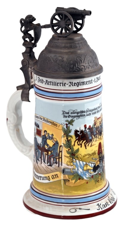 Antique German Regimental Beer Stein (1 of 6)