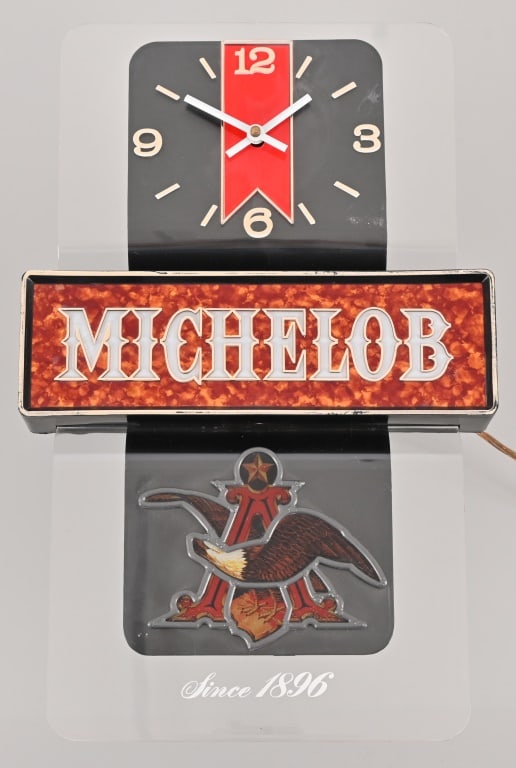 Michelob Beer Lighted Advertising Clock (1 of 2)