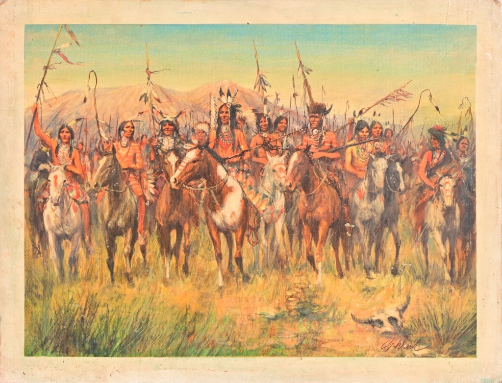 Indian Tribe Guy Deel Oil Painting (1 of 4)