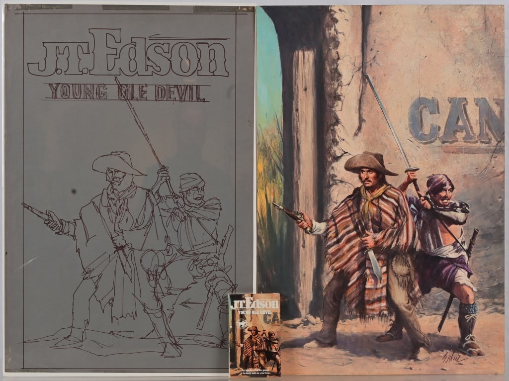 "Young Ole Devil" Guy Deel Painting and Sketch (1 of 6)