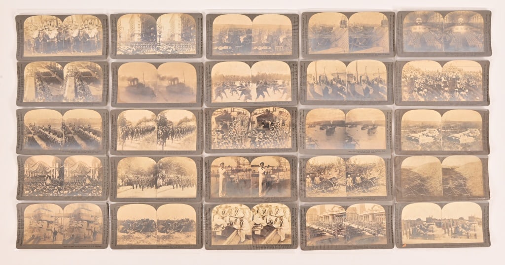 Collection Wartime Stereograph Cards c.1898-1900: Twenty-five Stereograph photo cards. Primarily published by The Keystone View Company.
