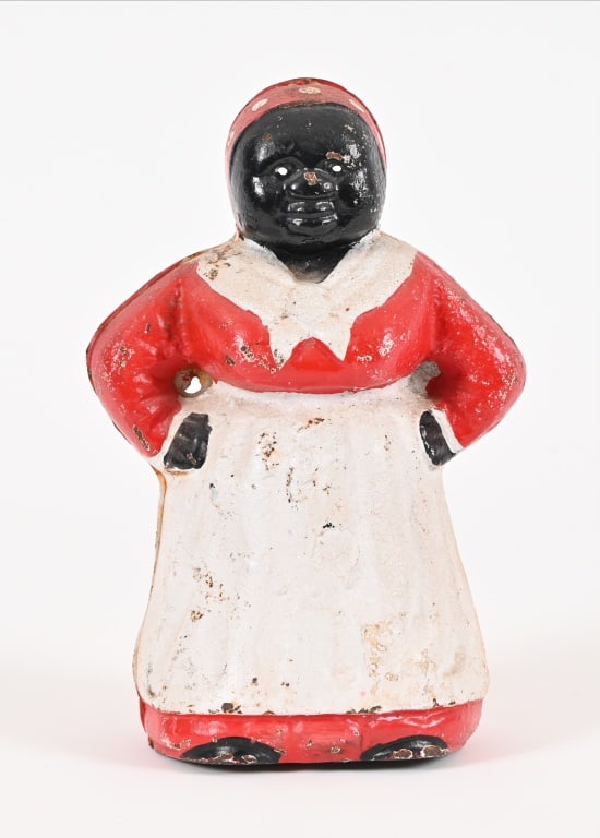 Aunt Jemima Cast Iron Coin Bank: Measures 7 1/2" tall. Contemporary