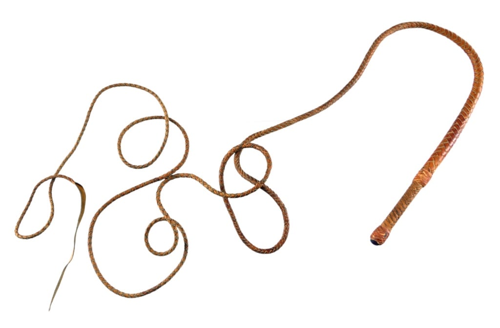 Hand Braided Leather Bull Whip (1 of 2)