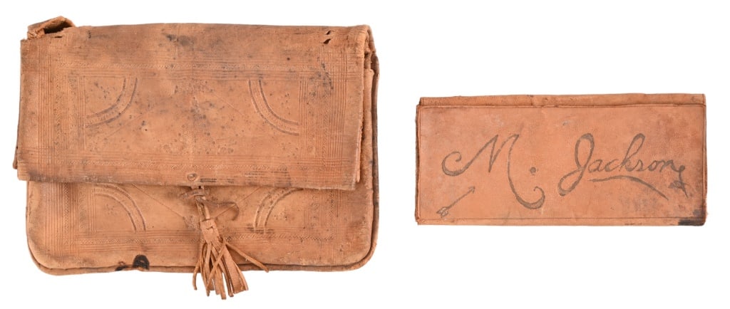 Antique Leather Wallet & Pouch (1 of 8)
