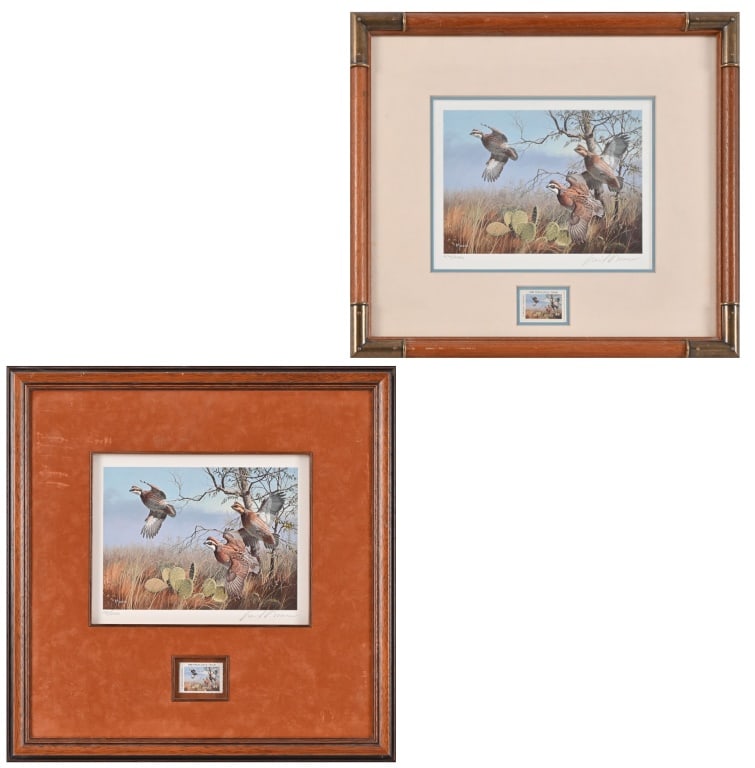 Two David Maass 1990 Texas Quail Stamp Prints (1 of 10)