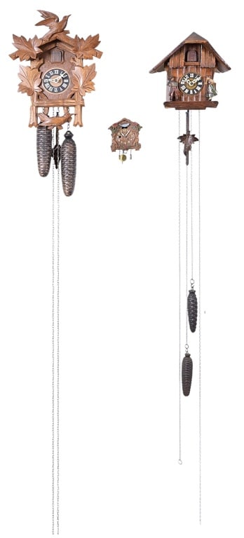 (3) German Cuckoo Clocks: (3) German Cuckoo Clocks