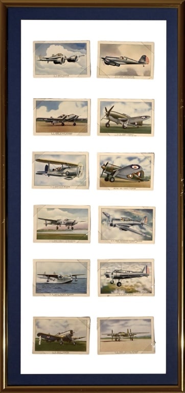 Wings Cigarette Card Collection, Framed (1 of 9)