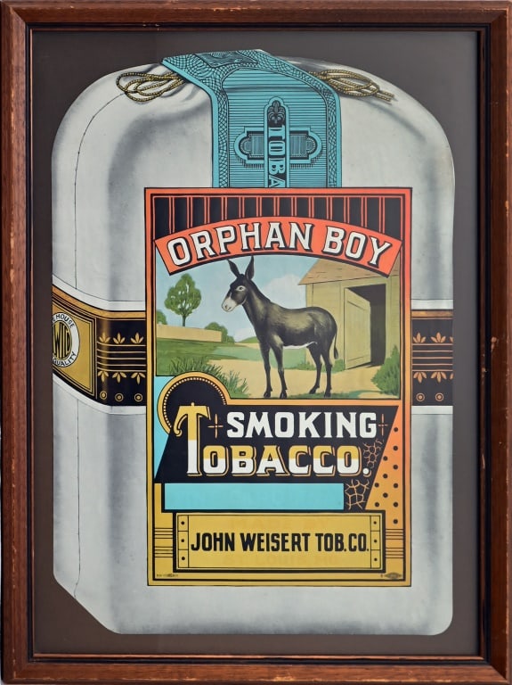 Vintage Framed Orphan Boy Tobacco Ad (1 of 1)