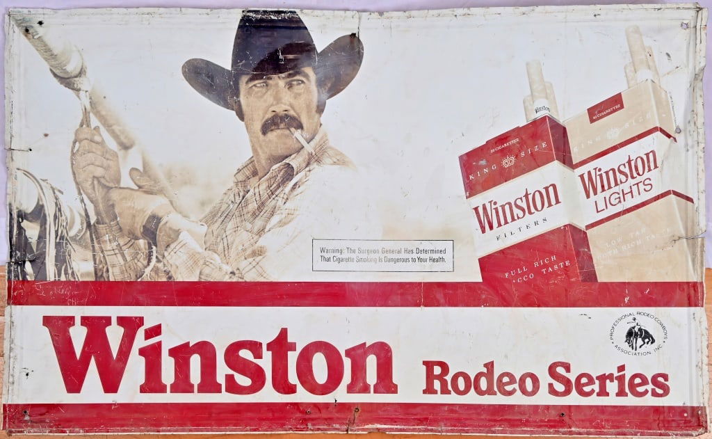Winston Cigarette's PRCA Rodeo Series Tin Sign (1 of 9)