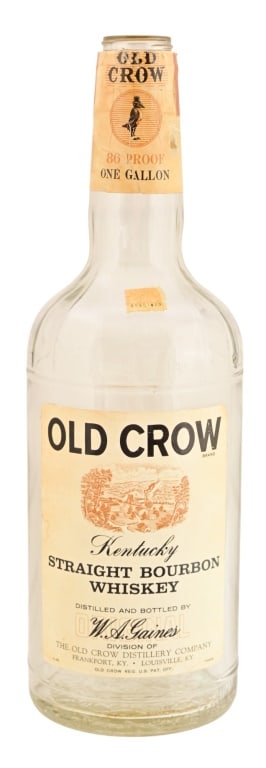 Old Crow Whiskey One Gallon Counter Display Bottle (1 of 3)