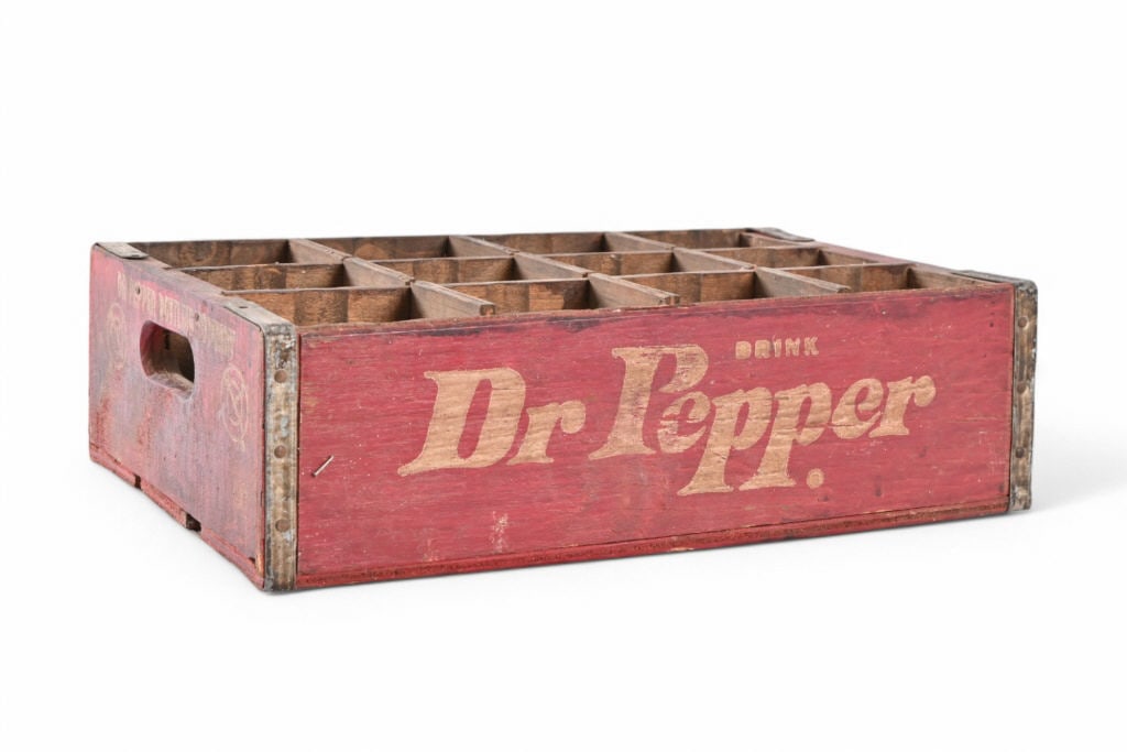 Dr. Pepper Wood Crate: 5"x12"x18"