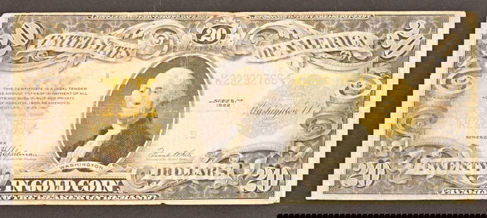 1922 Gold $20 Certificate: 1922 Gold $20
