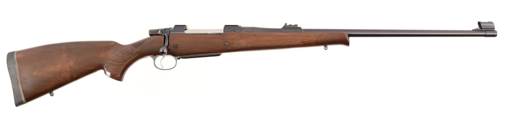 CZ 550 Safari Magnum .375 H&H Rifle: SN B351791. Excellent condition. 25" barrel, great bore. Folding leaves rear sight, sling. Modern.