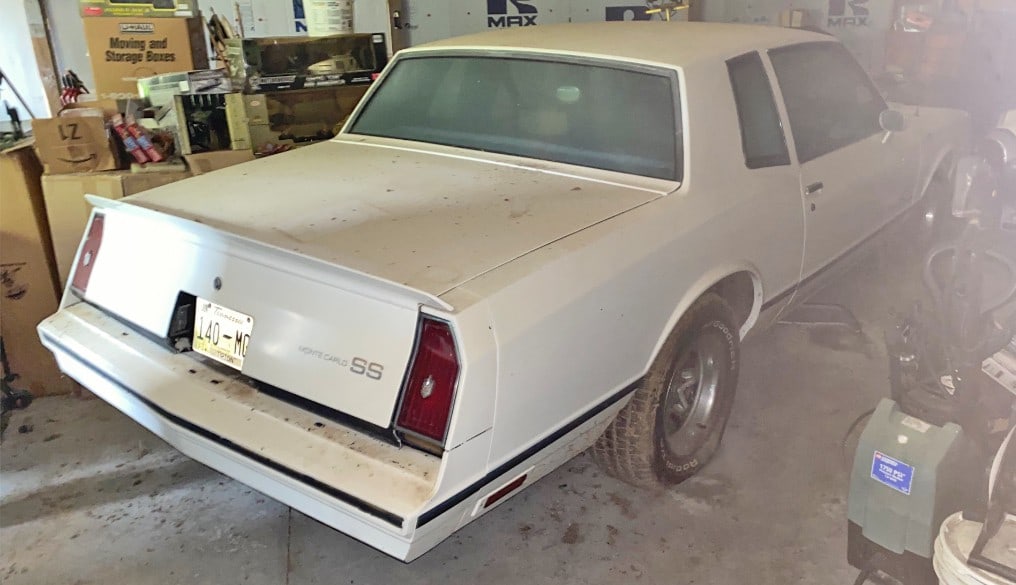1983 Chevrolet Monte Carlo SS: Buried in shed / barn on property. Evident rodent exposure interior & wiring. Not running, Needs maintenance & restoration. Has been sitting for a long period of time. Title in Mike Arcuri's name.This
