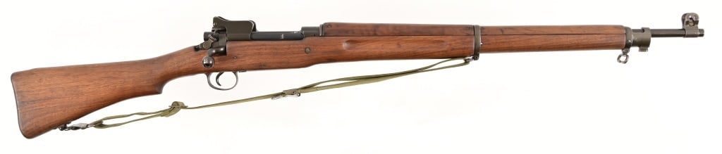 U.S. Winchester M1917 Bolt Action .30-06: S/N 486011. 26" barrel marked 11-18. Working action, solid wood, very decent condition. Has modern sling. Modern.