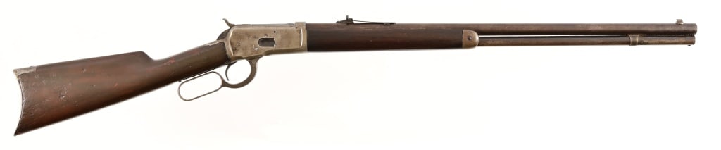 Winchester Model 1892 Lever Action Rifle .44 WCF: S/N 54102. Round 24" barrel. Antique.