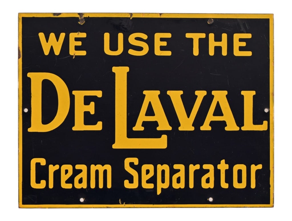 De Laval Cream Separator Porcelain Sign: 12" x 16"