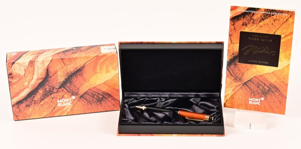 Montblanc Friedrich Schiller LE Rollerball Pen: Montblanc Friedrich Schiller 2000 Limited Edition rollerball pen, No. 08092/16000. Excellent condition in original box