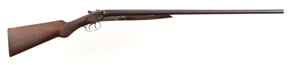 Hunter Arms-L.C. Smith D/B 12 Gauge Shotgun: Serial 22107. Receiver marked L.C. Smith, top of barrel marked Hunter Arms. 30" barrel.