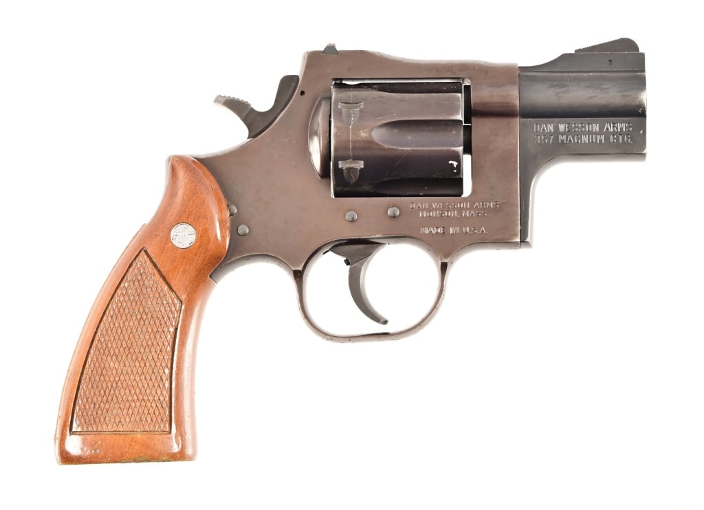 Dan Wesson Model 14-S Revolver .357 Mag.: S/N 23133, 2.25" barrel, fair bore. Fair condition, action works. Grips are good. Modern.