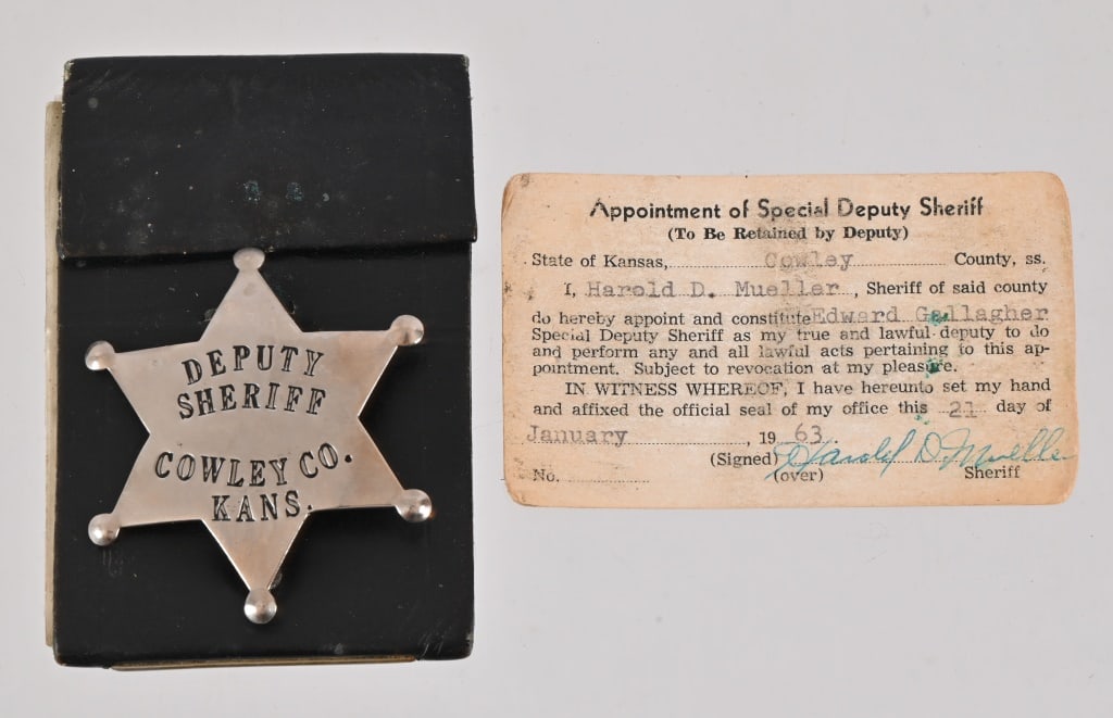 Six Star Deputy Sheriff Badge Cowley Co. Kansas: Six Star Deputy Sheriff Badge Cowley Co. Kansas