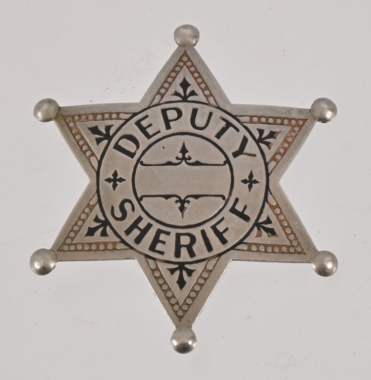 Deputy Sheriff Nickel Silver Badge: Chipro Stamp Co., LA Cal.