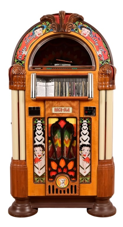 Betty Boop Rockola Juke Box 1996: Scarce Betty Boop Rockola Juke Box, created by Frank Caruso/ Fleischer Studios. Plays CD's