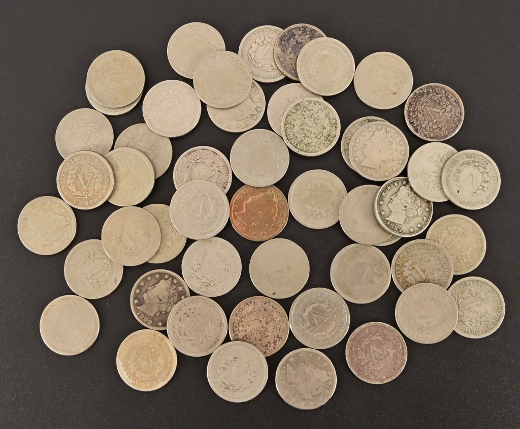 Collection of (50) Liberty Head Nickels: Collection of (50) Liberty Head Nickels