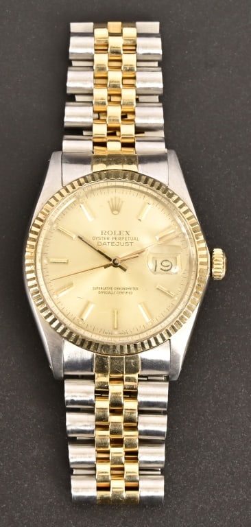 Rolex Oyster Perpetual DateJust Men's Wrist Watch: Stainless steel/Gold. Superlative chronometer Officially Certified.