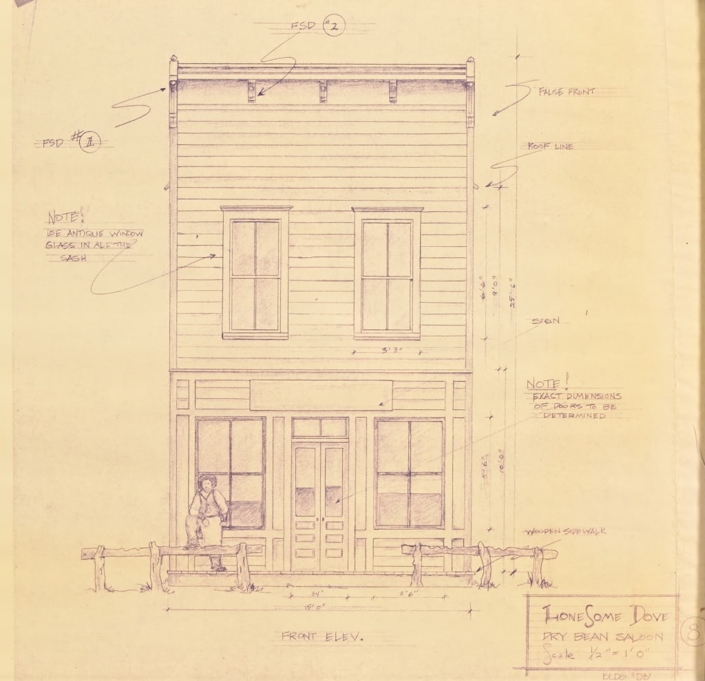 Lonesome Dove Set Design Blue Prints - 4