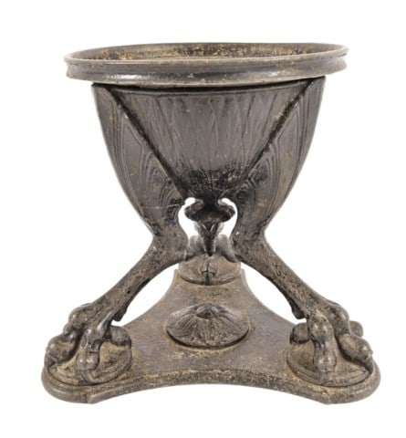 Lonesome Dove Prop Cigar Ashtray: antique cast Iron base, Clawfoot ashtray base. Used in the filming of the original Lonesome Dove. From the collection of the late Moody Anderson. Moody was the primary prop provider for Lonesome Dove.