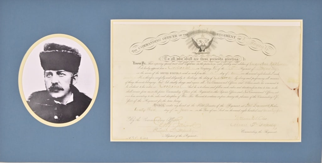 Col. Nelson A. Miles Signed 5th Infantry Document (1 of 6)