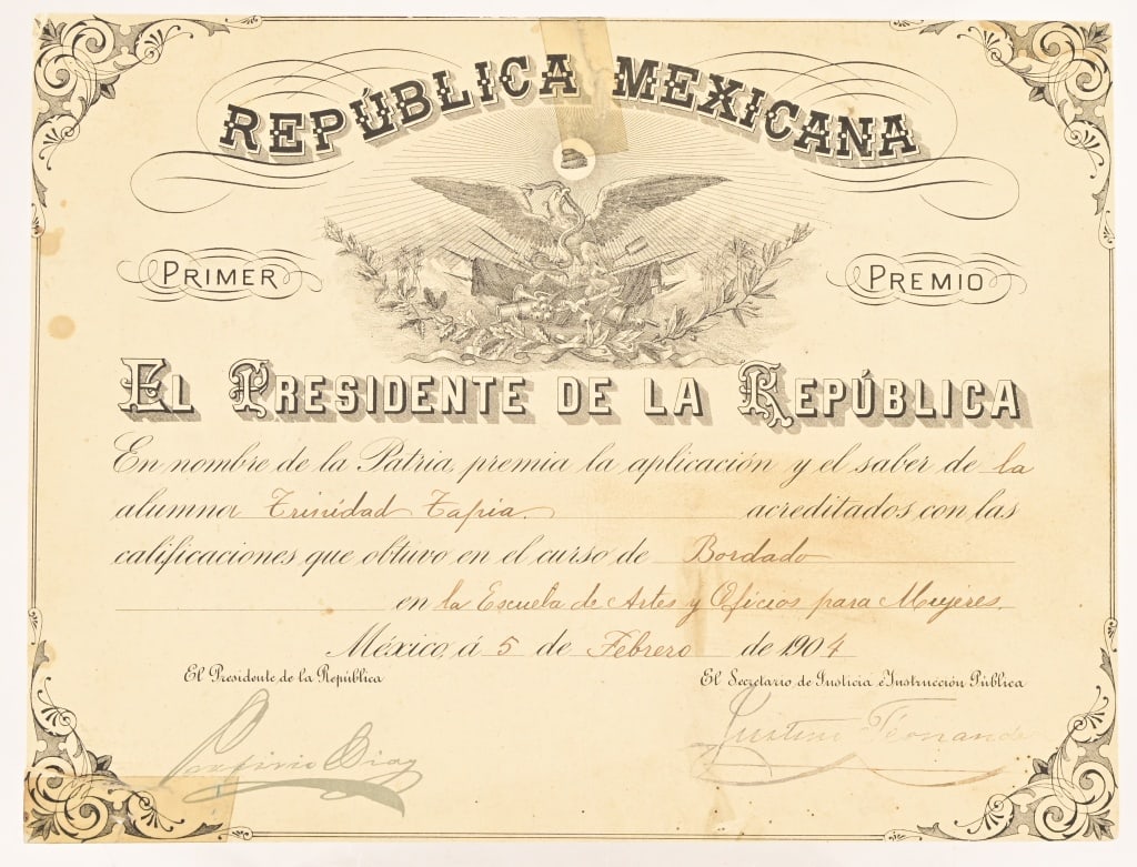 El Presidente Porfirio Diaz Mexico Document (1 of 4)