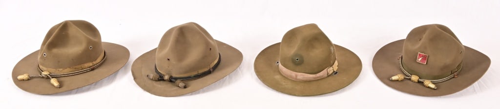 (4) WWI M1911 "Montana Peak" Campaign Hats (1 of 13)