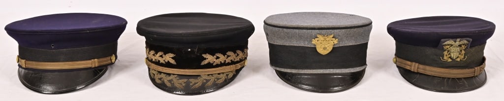 (4) Pre-WWI M1902 Officer Visor Caps (1 of 8)