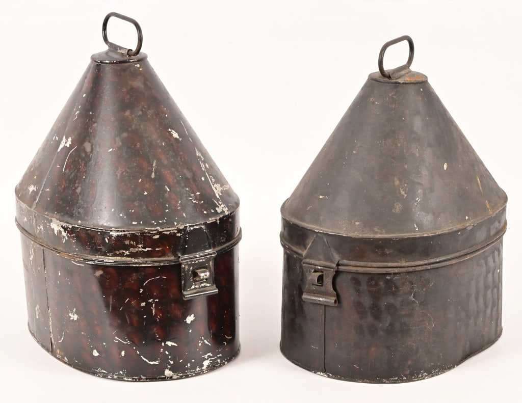 (2) Military Regalia Hat Tin Boxes (1 of 5)